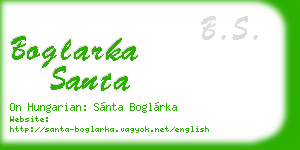 boglarka santa business card