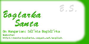 boglarka santa business card